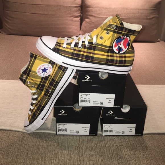plaid chuck taylors